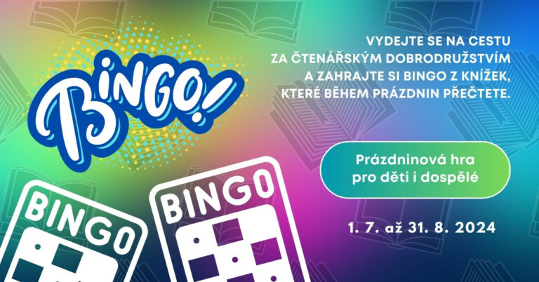 Banner k soutěži Čtenářské bingo 2024