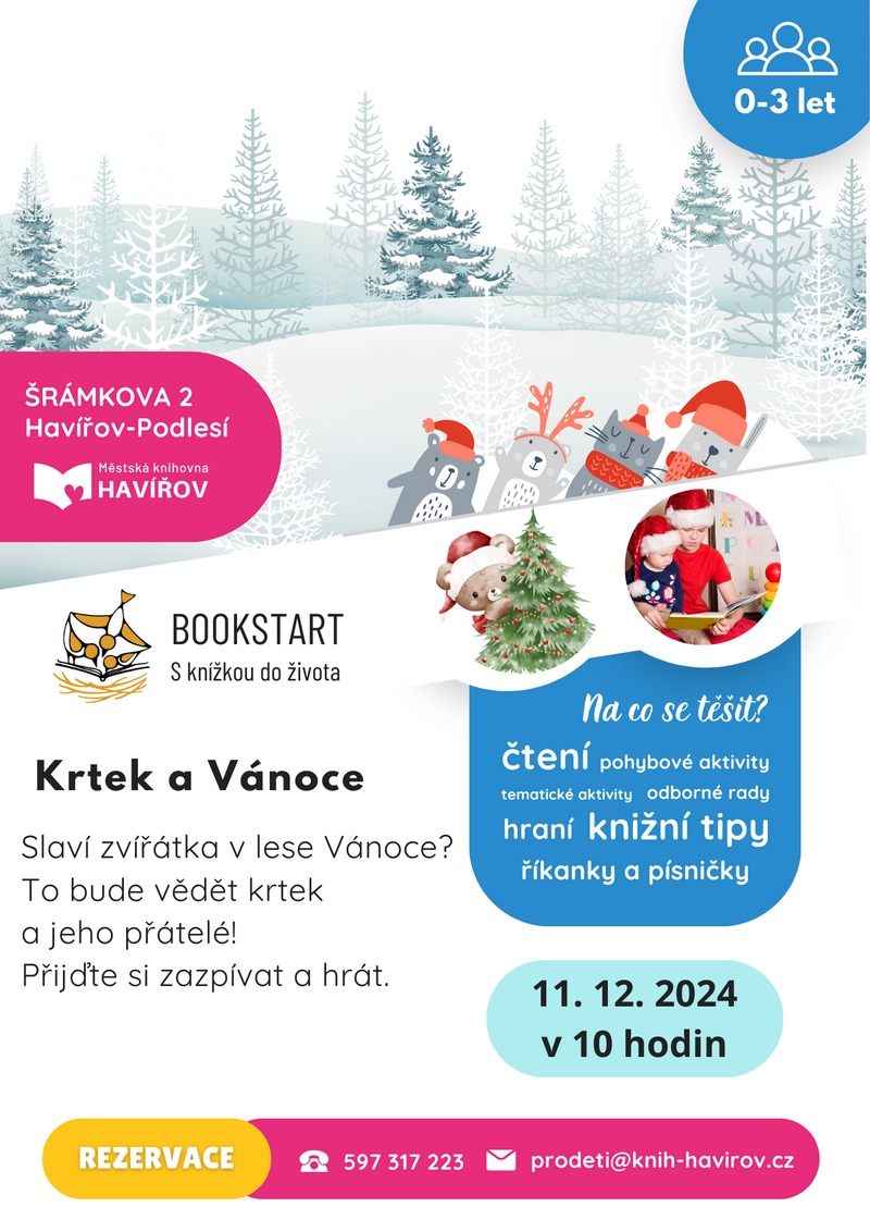 Pozvánka na Bookstart: Krtek a Vánoce