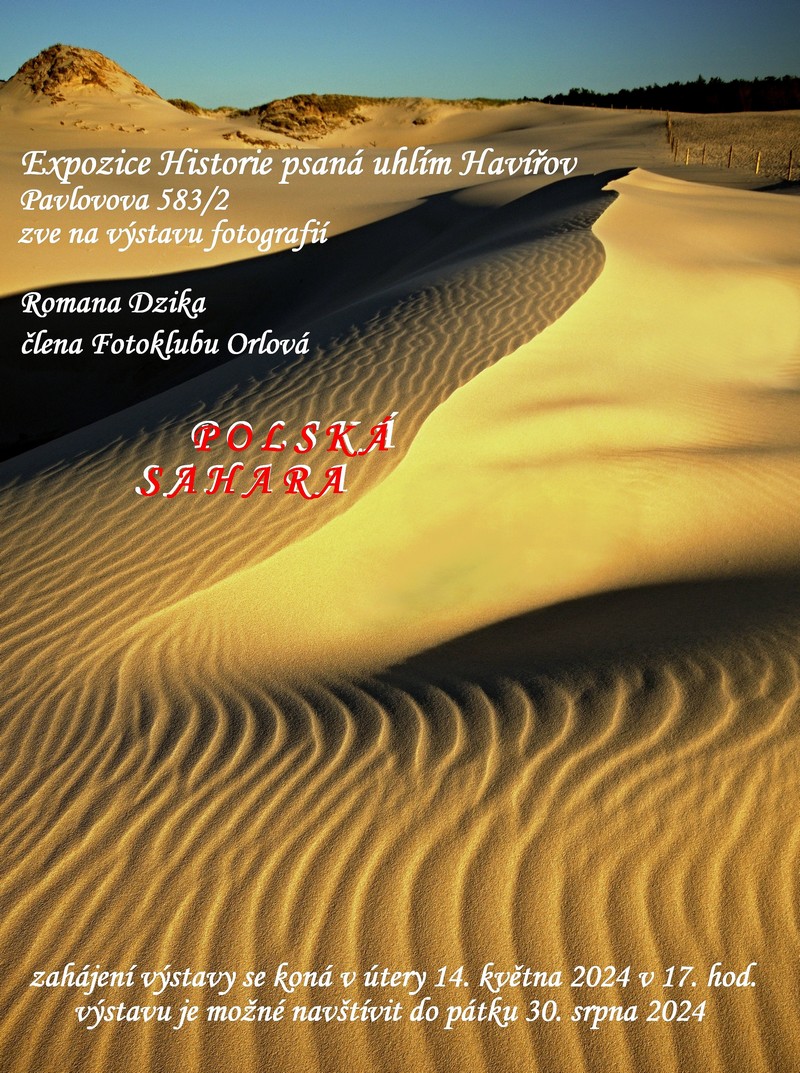 Pozvánka na vernisáž výstavy Polská Sahara