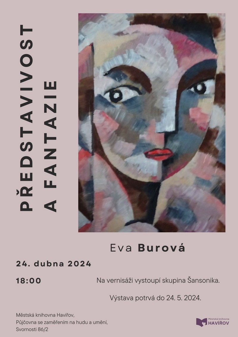 Pozvánka na výstavu Evy Burové