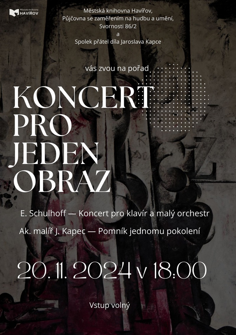 Pozvánka na Koncert pro jeden obraz