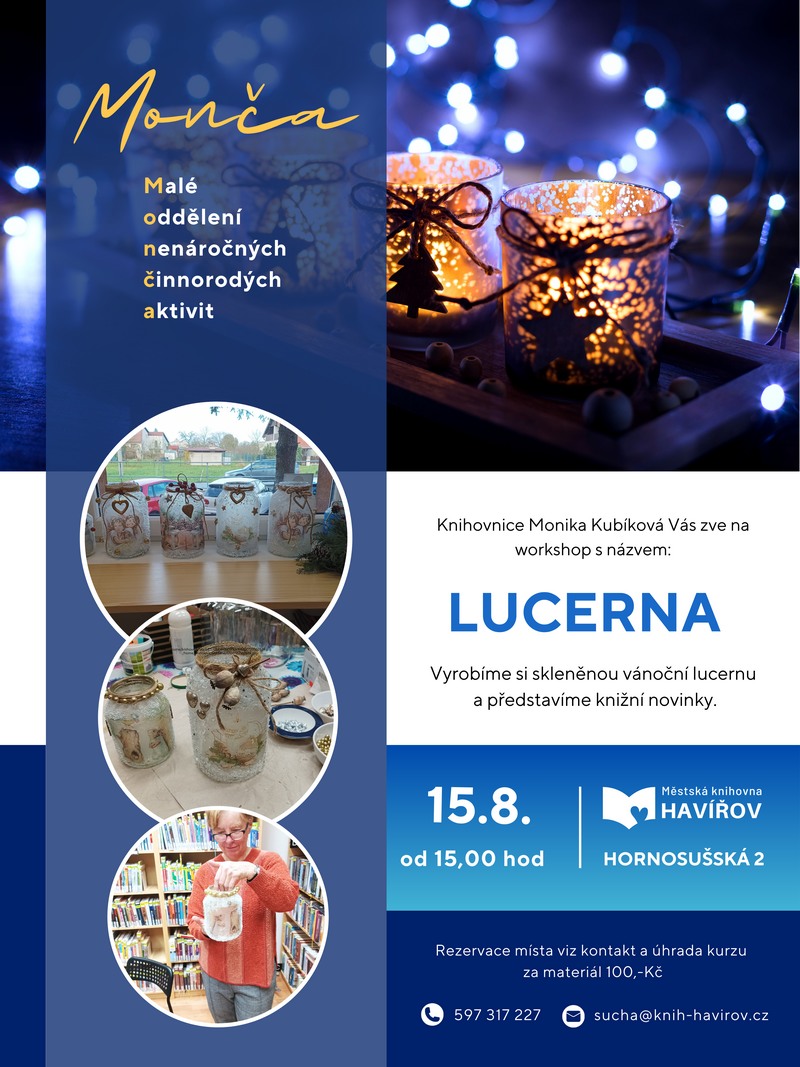 Pozvánka na akci Monča: Lucerna