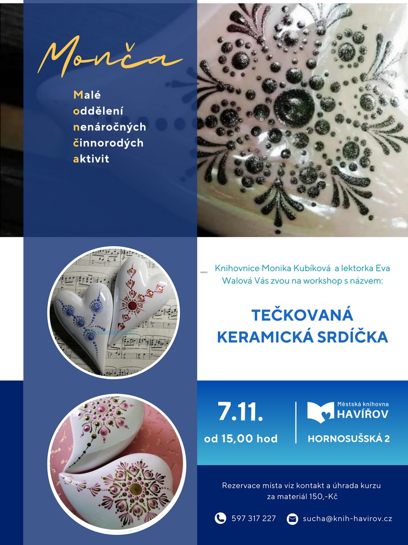 Pozvánka na workshop Tečkovaná keramická srdíčka