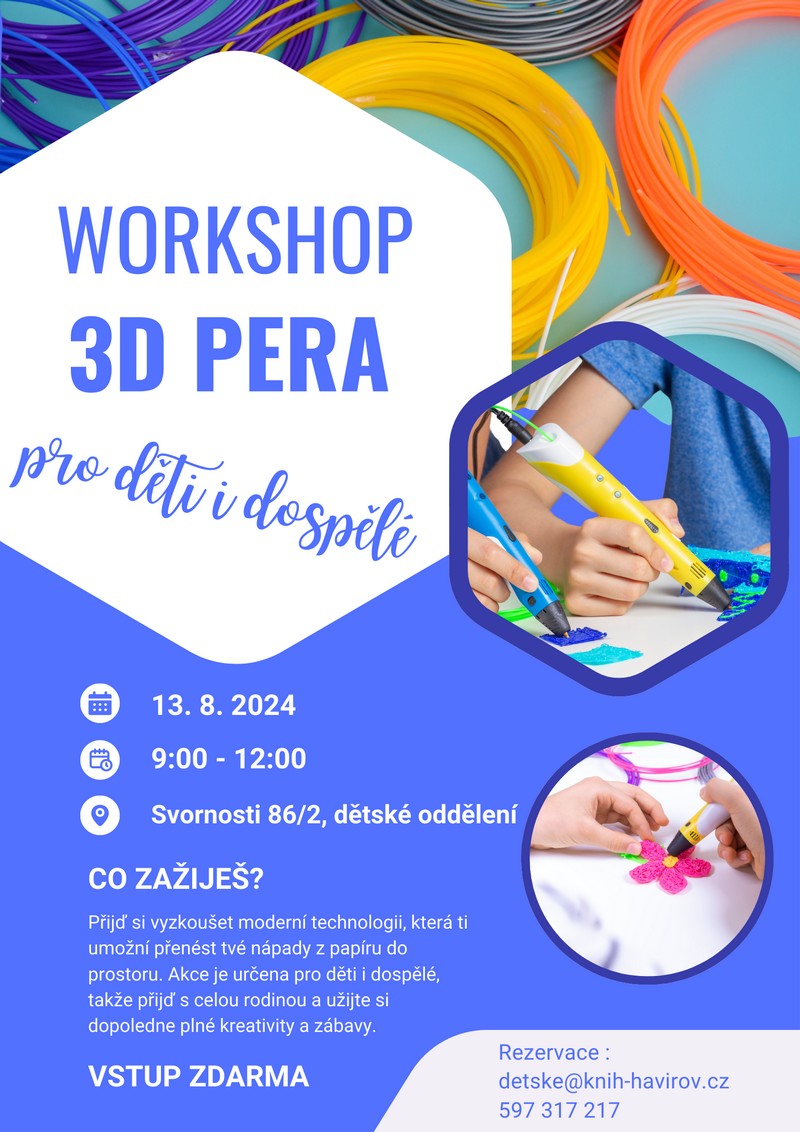 Pozvánka na Workshop s 3D pery