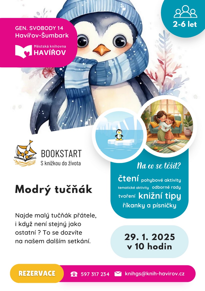 Pozvánka na Bookstart: Modrý tučňák