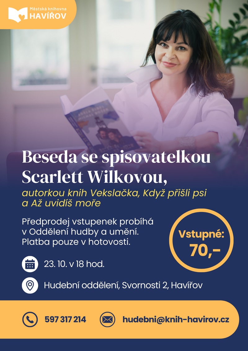 Pozvánka na besedu se Scarlett Wilkovou