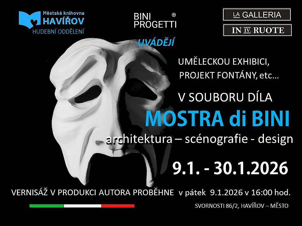 Pozvánka na vernisáž Mostra di Bini