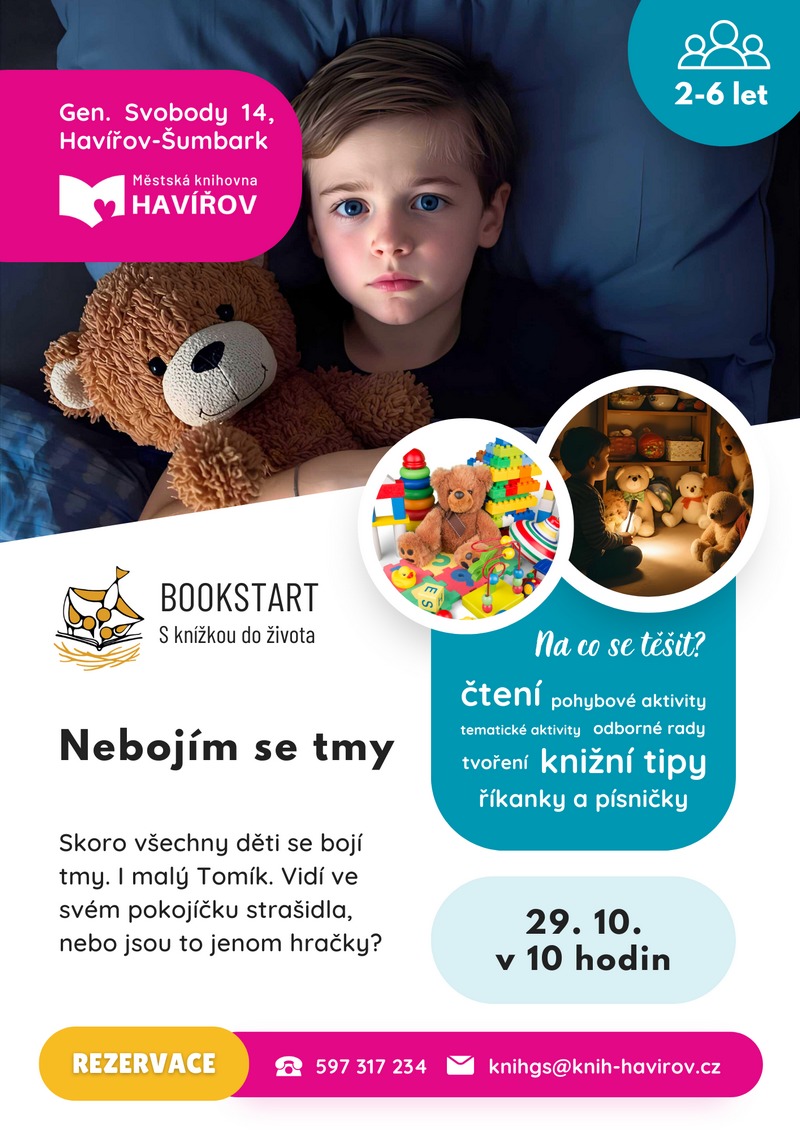 Pozvánka na Bookstart - Nebojím se tmy