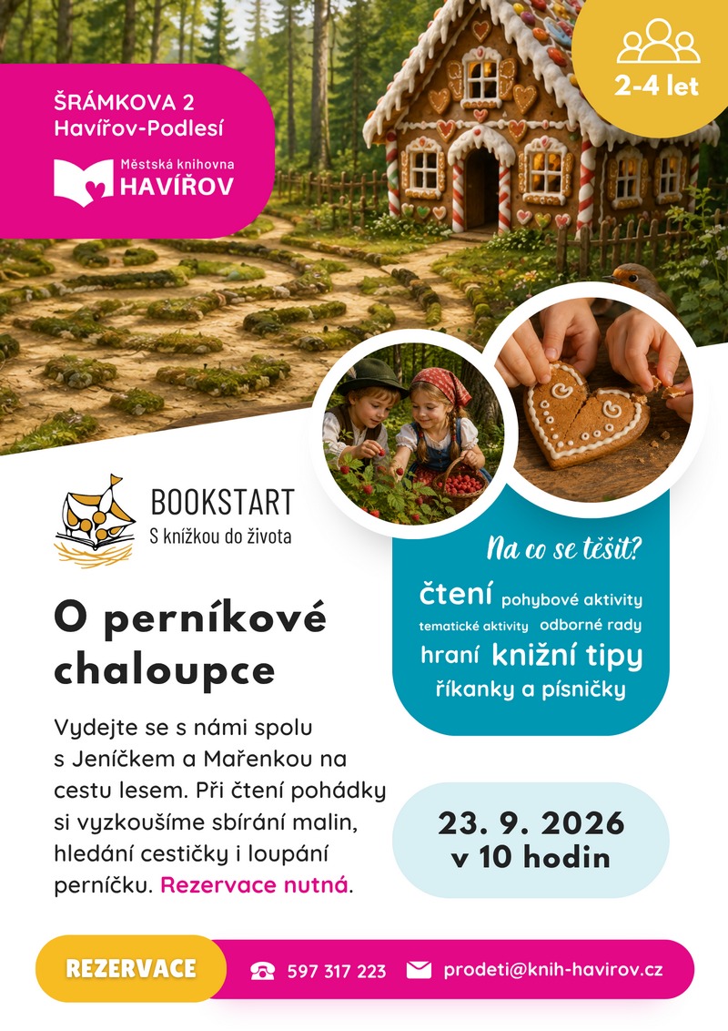 Pozvánka na Bookstart - O perníkové chaloupce