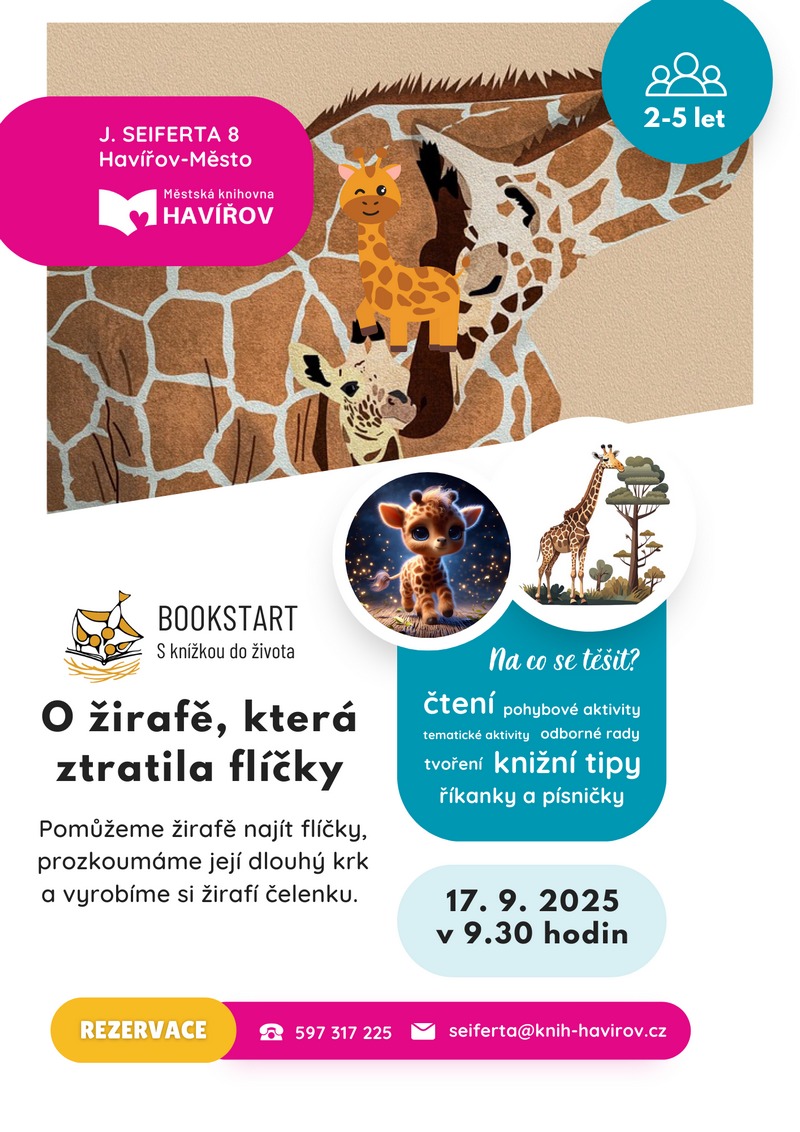 Pozvánka na Bookstart - O žirafě, která ztratila flíčky