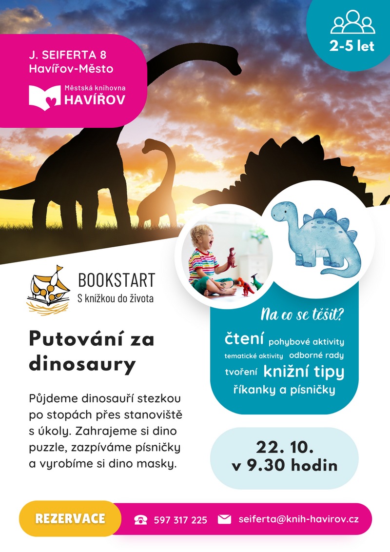 Pozvánka na Bookstart - Putování za dinosaury