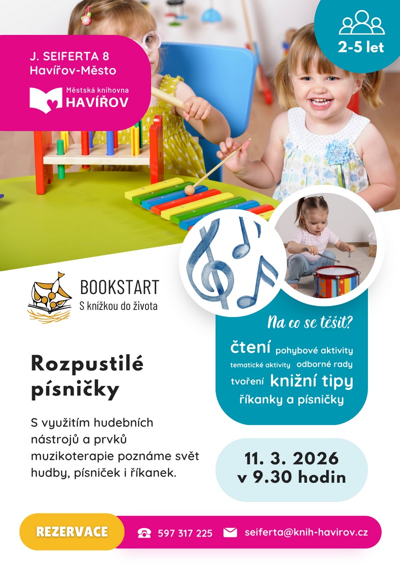 Pozvánka na Bookstart - Rozpustilé písničky