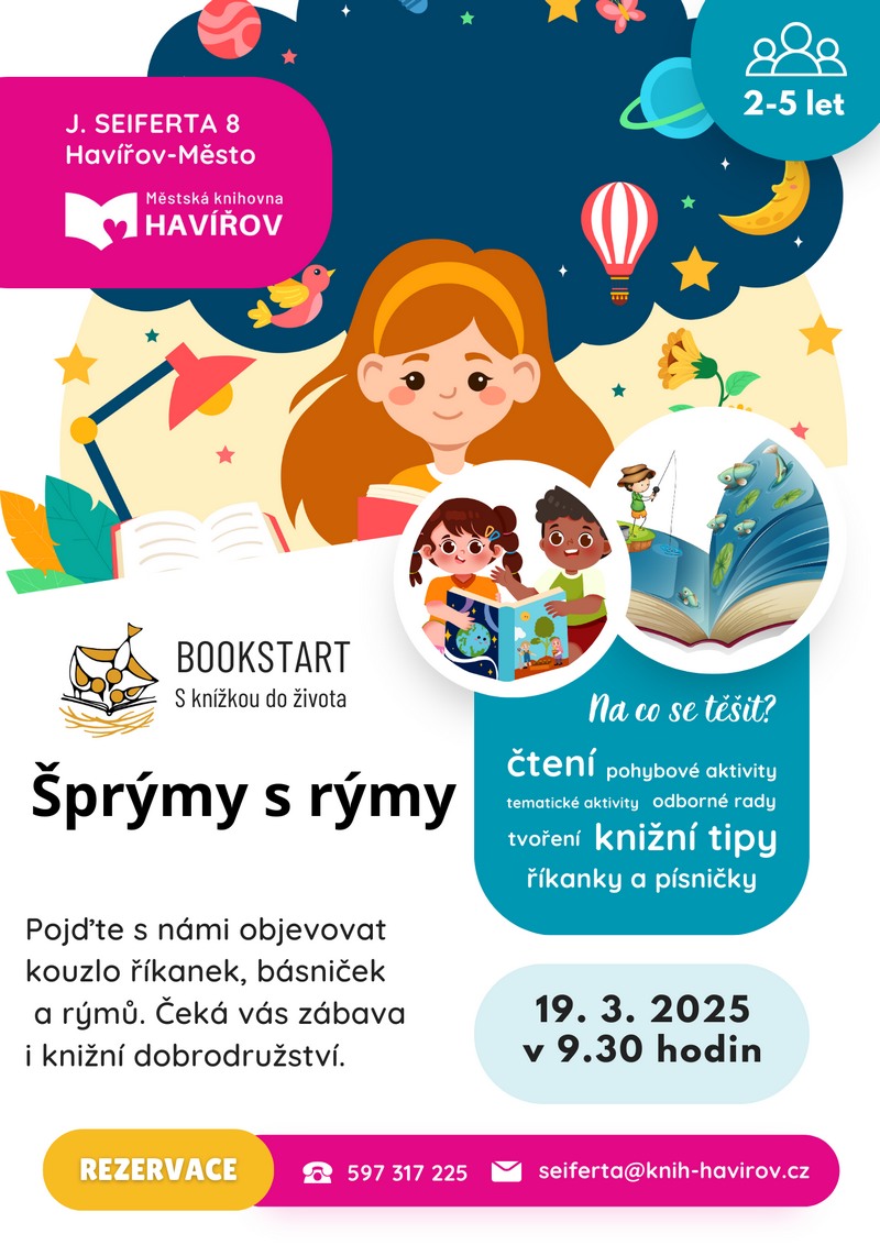 Pozvánka na Bookstart - Šprýmy s rýmy