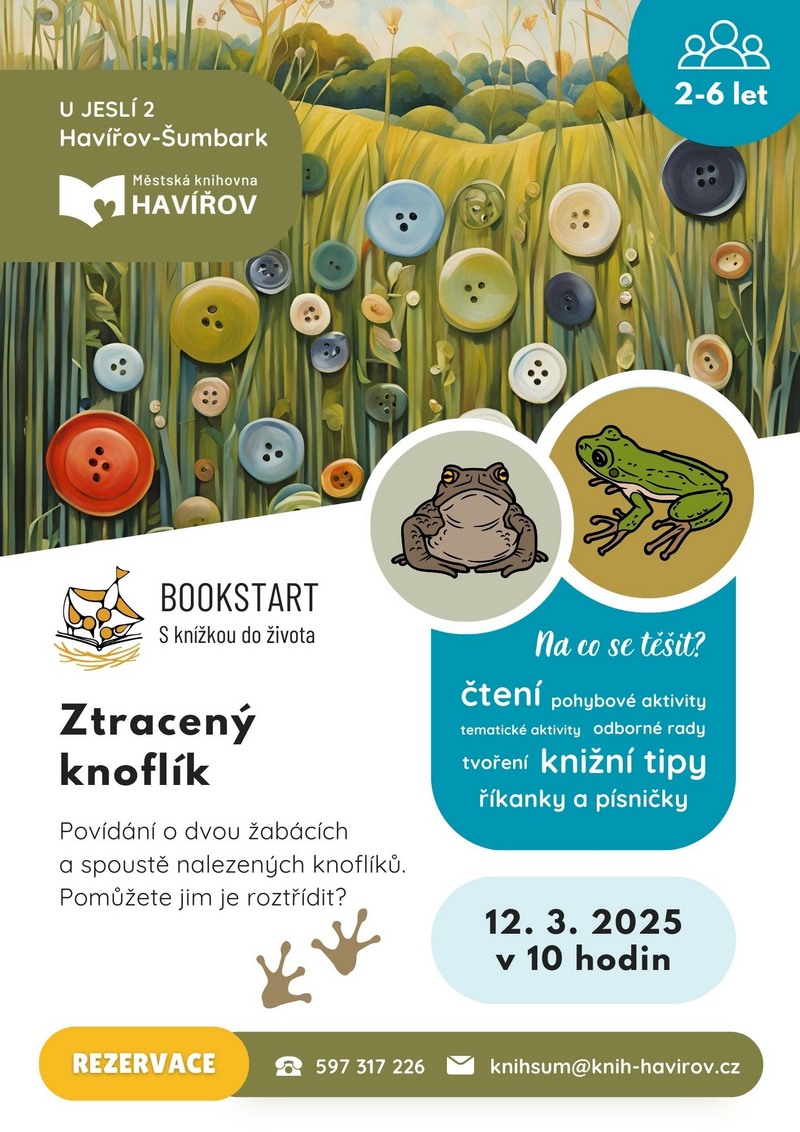 Pozvánka na Bookstart - Ztracený knoflík