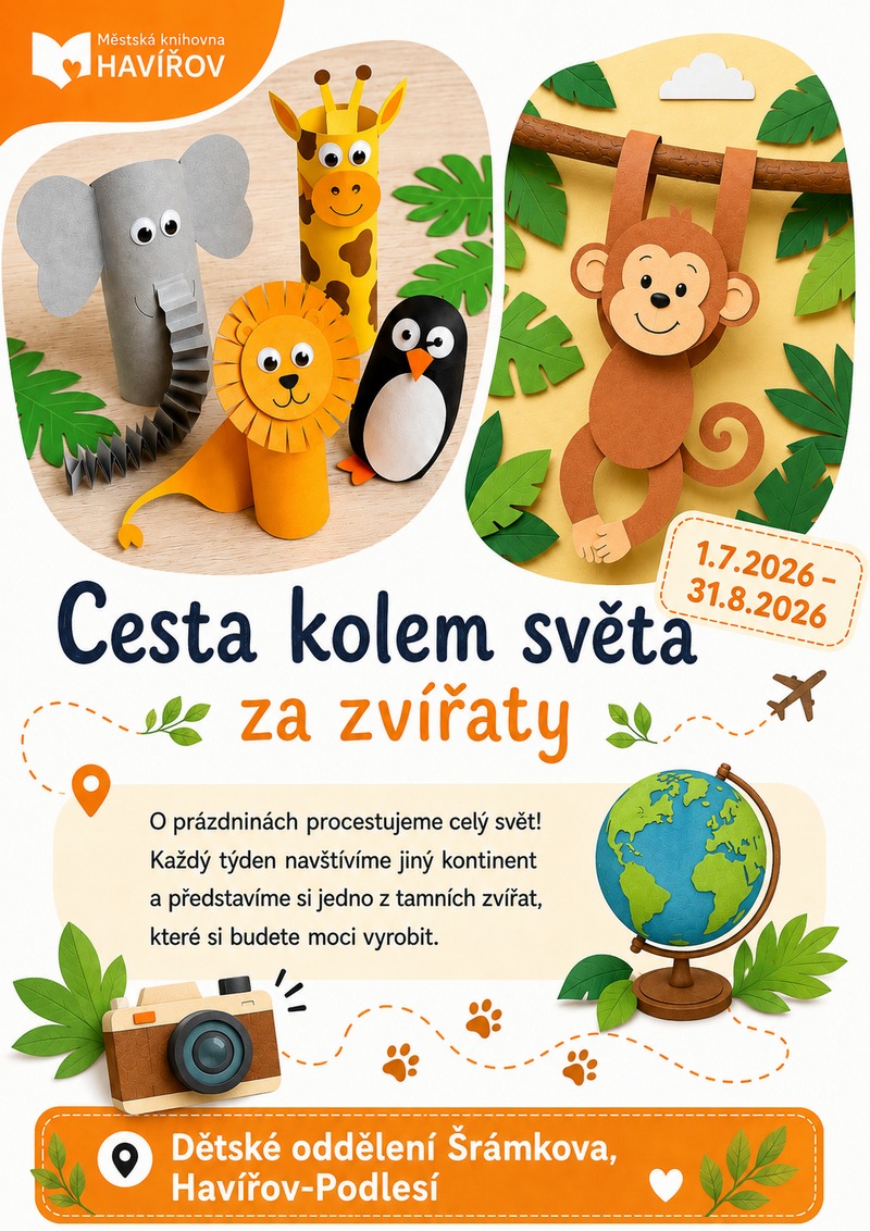 Pozvánka na akci Cesta kolem světa za zvířátky