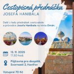 Pozvánka na cestopisnou přednášku Josefa Hanibala