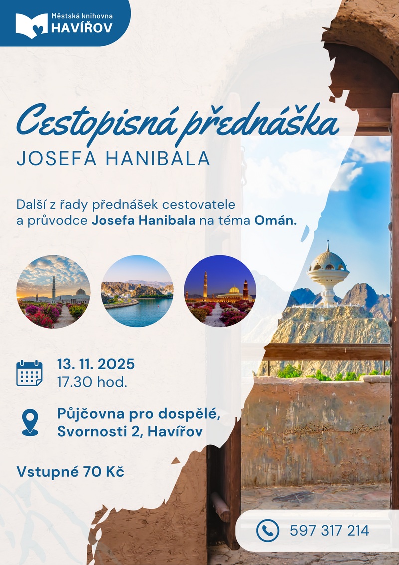 Pozvánka na cestopisnou přednášku Josefa Hanibala