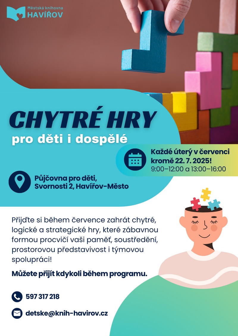Pozvánka na Chytré hry pro děti i dospělé
