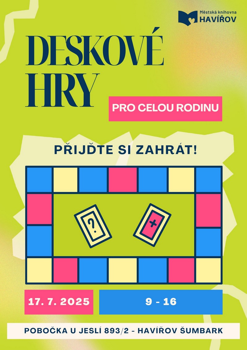 Pozvánka na akci Deskové hry pro celou rodinu