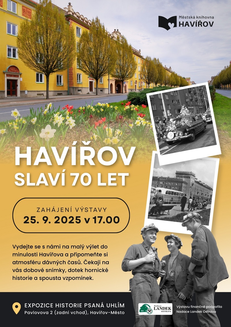 Pozvánka na výstavu Havířov slaví 70 let