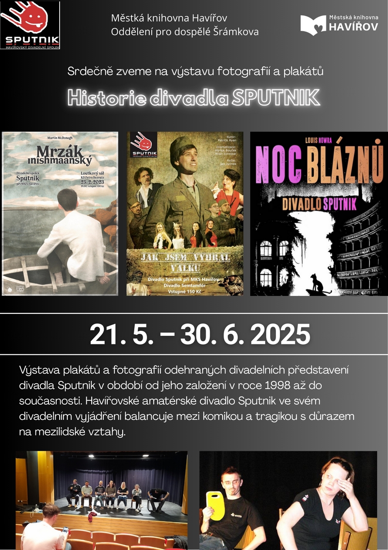 Pozvánka na výstavu Historie divadla Sputnik