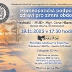 Pozvánka na přednášku Homeopatická podpora zdraví
