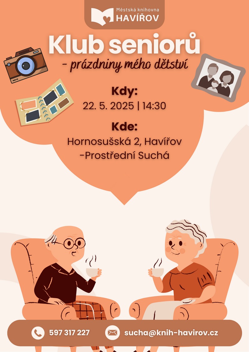 Pozvánka na Klub seniorů - Prázdniny mého dětství