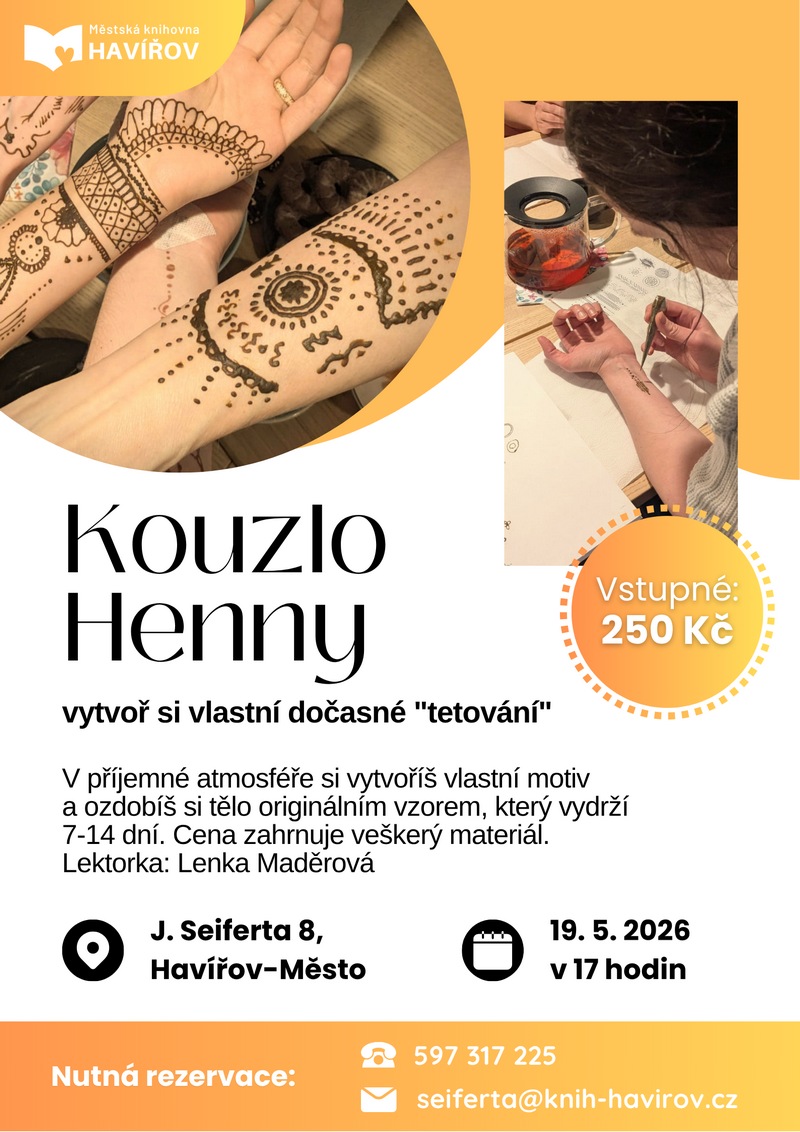 Pozvánka na workshop Kouzlo Henny