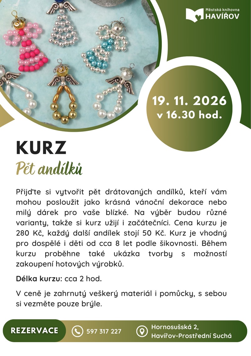 Pozvánka na kurz Pět andílků