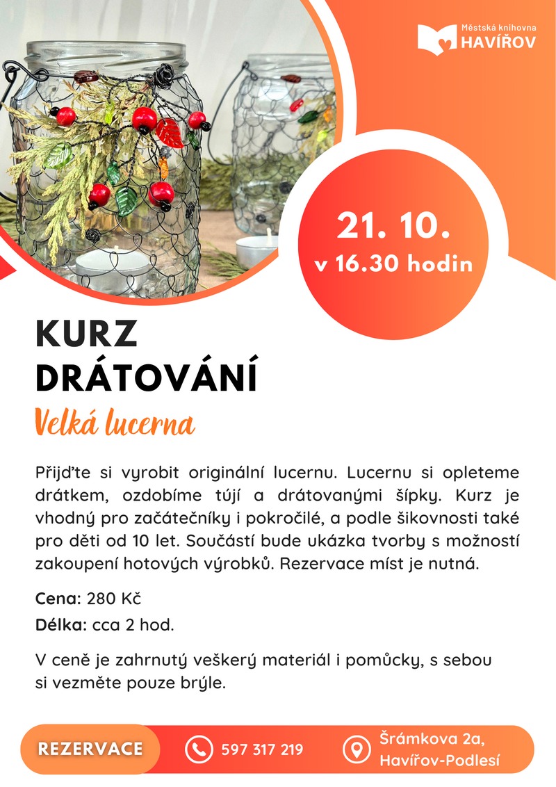 Pozvánka na Kurz drátování - Lucerna