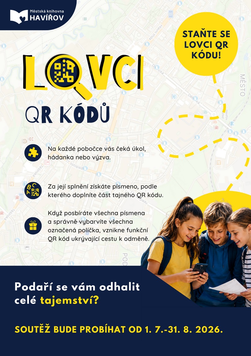 Plakát k soutěži Lovci QR kódů