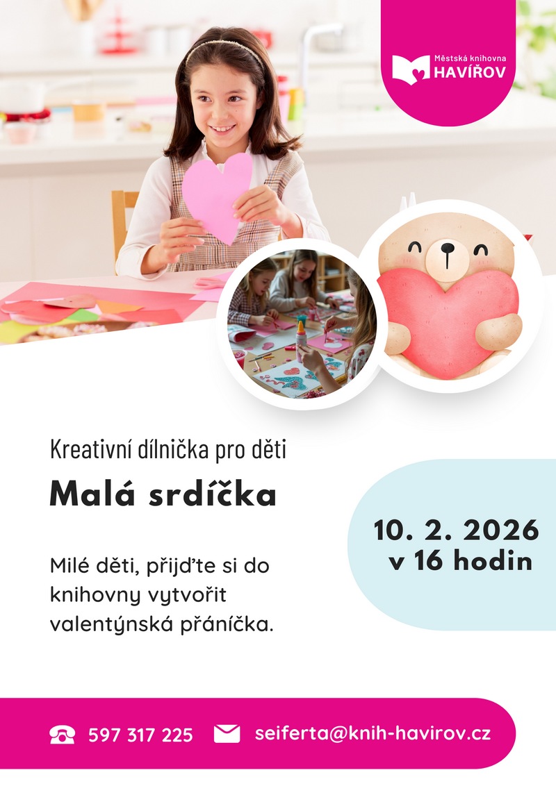 Pozvánka na tvoření Malá srdíčka