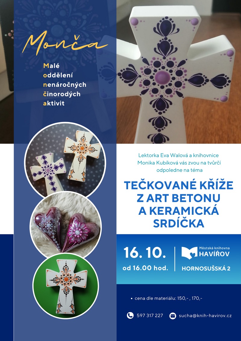 Pozvánka na workshop Monča - Tečkované kříže