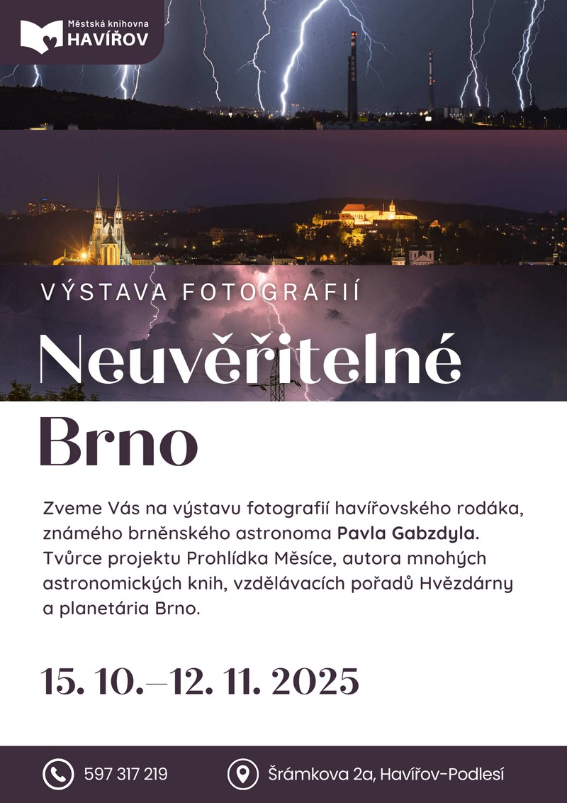 Pozvánka na výstavu Pavla Gabzdyla - Neuvěřitelné Brno