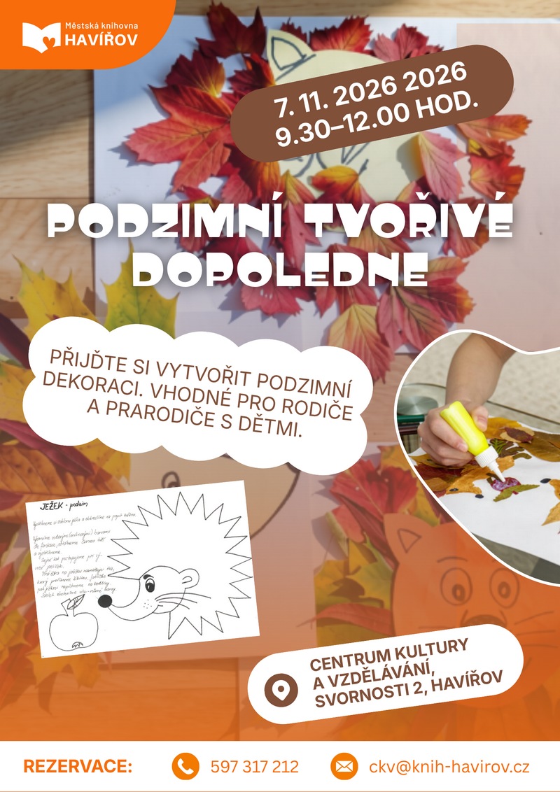 Pozvánka na Sobotní tvořivé dopoledne