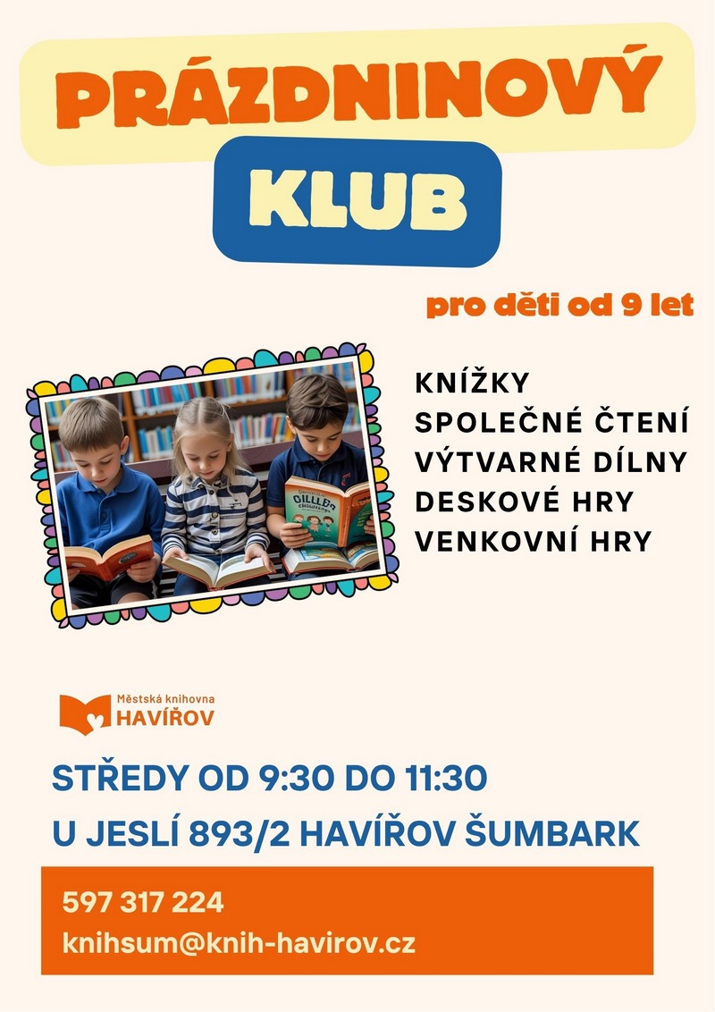 Pozvánka na Prázdninový klub