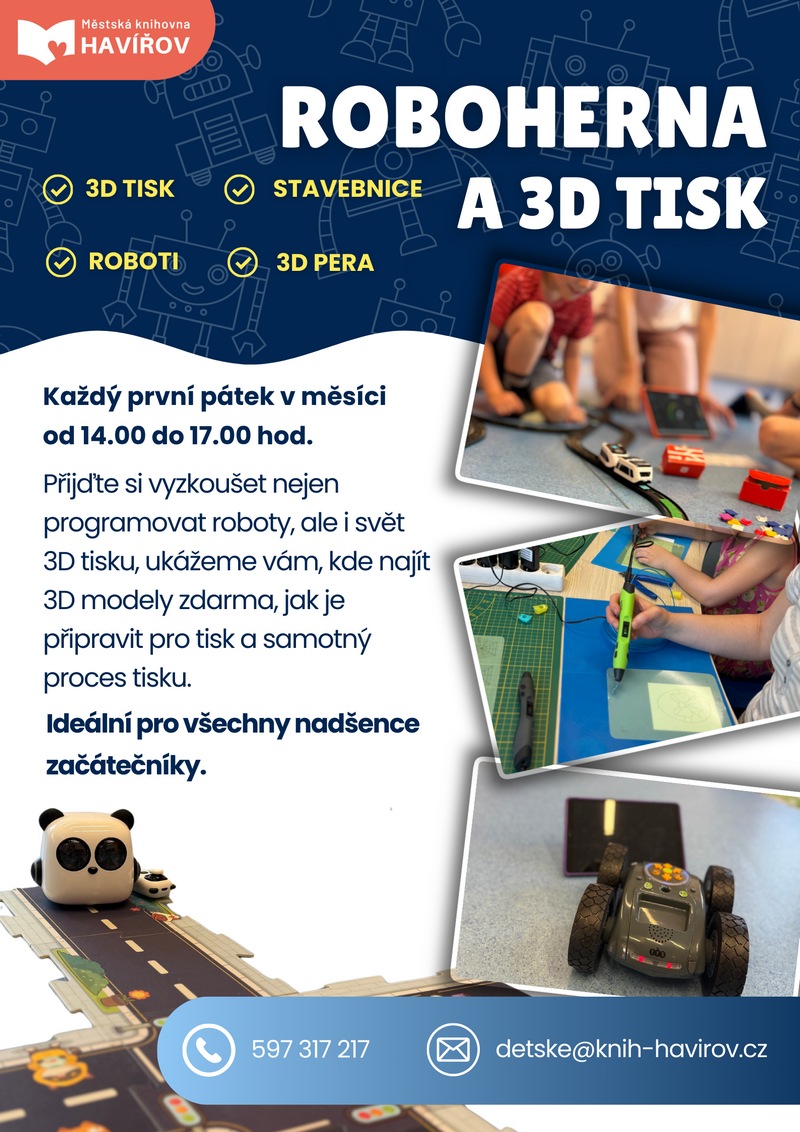 Pozvánka na Robohernu a 3D tisk