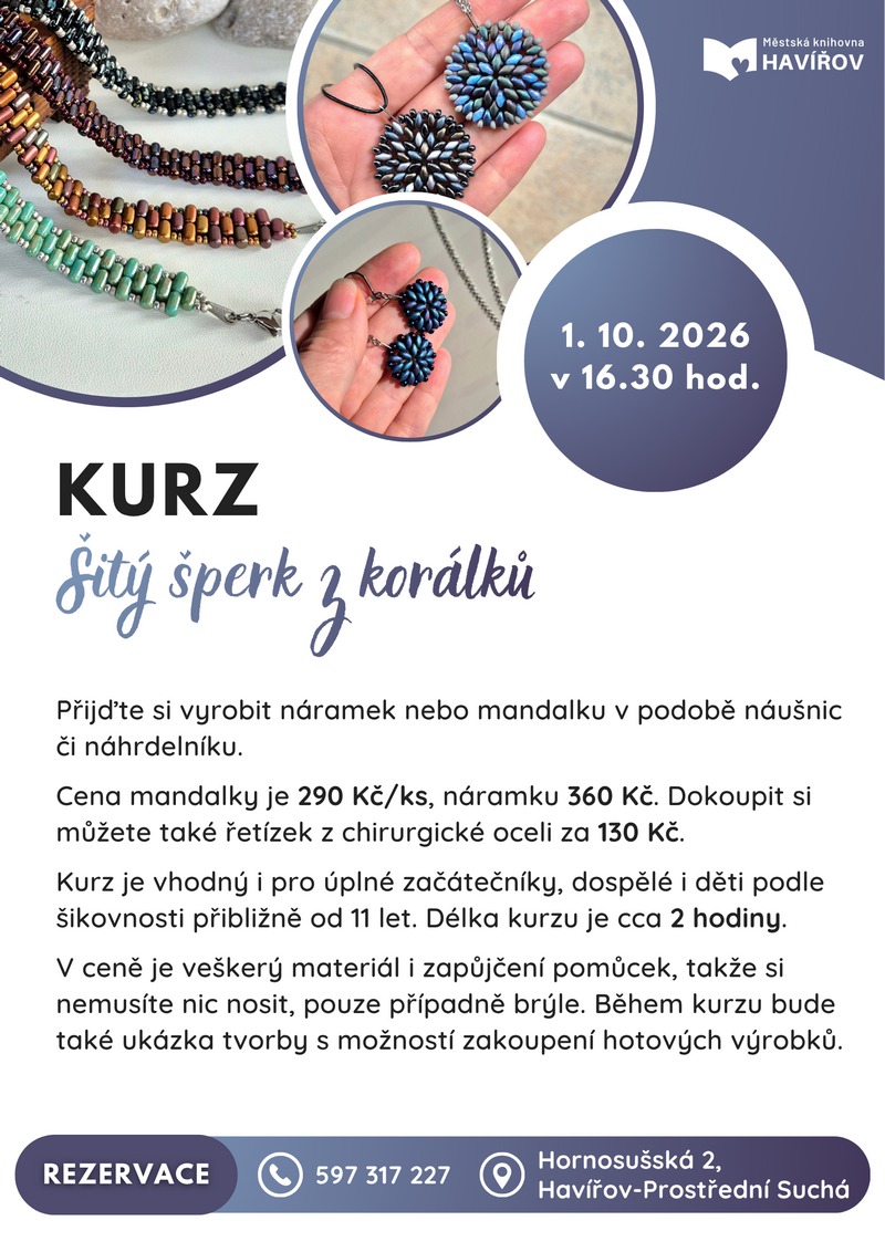 Pozvánka na kurz šitého šperku