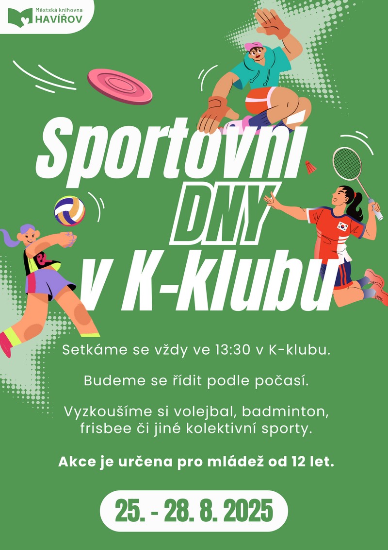 Pozvánka na Sportovní dny v K-klubu