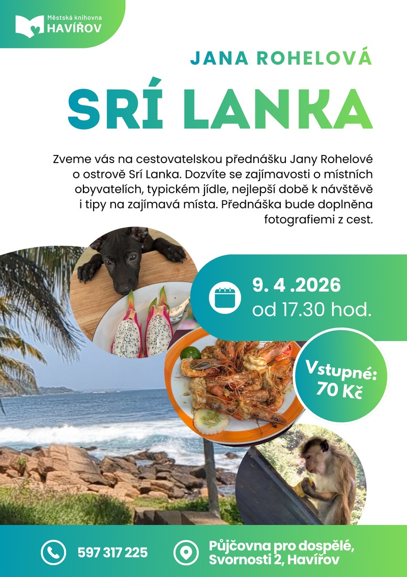 Pozvánka na přednášku Srí Lanka