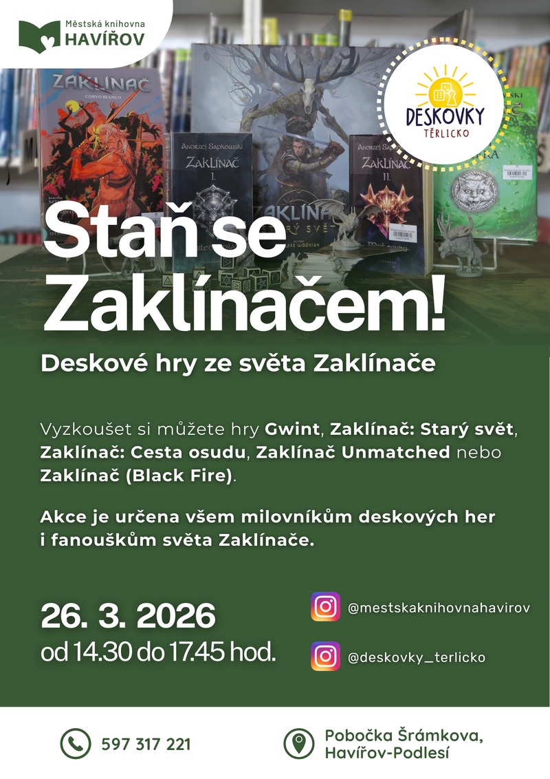 Pozvánka k aktivitě Staň se Zaklínačem