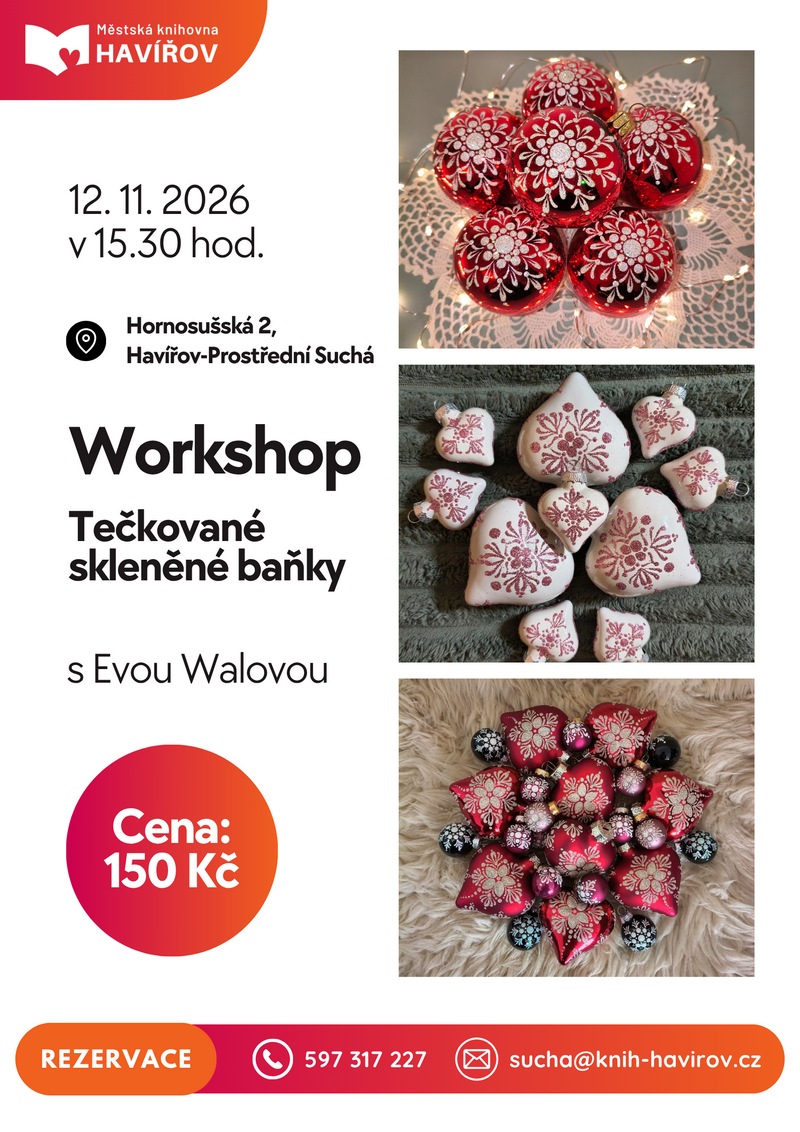 Pozvánka na workshop Tečkované skleněné baňky