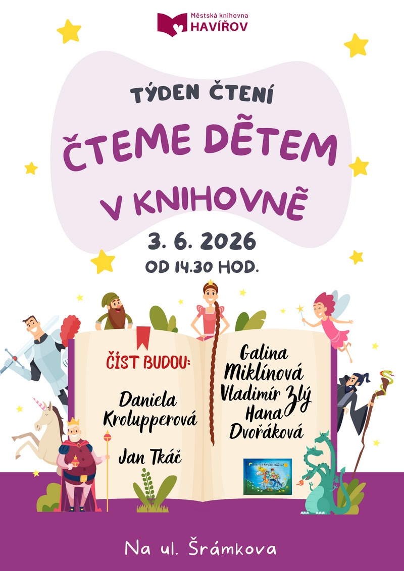 Pozvánka na akci Týden čtení - Čteme dětem v knihovně