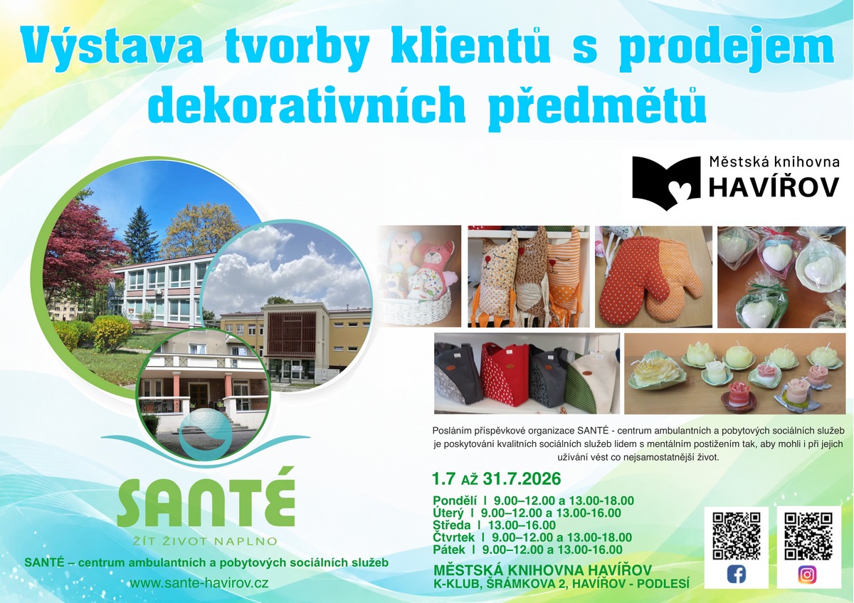 Pozvánka na výstavu klientů Santé