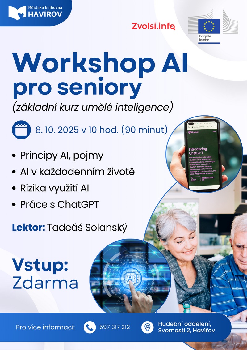 Pozvánka na Workshop AI pro seniory
