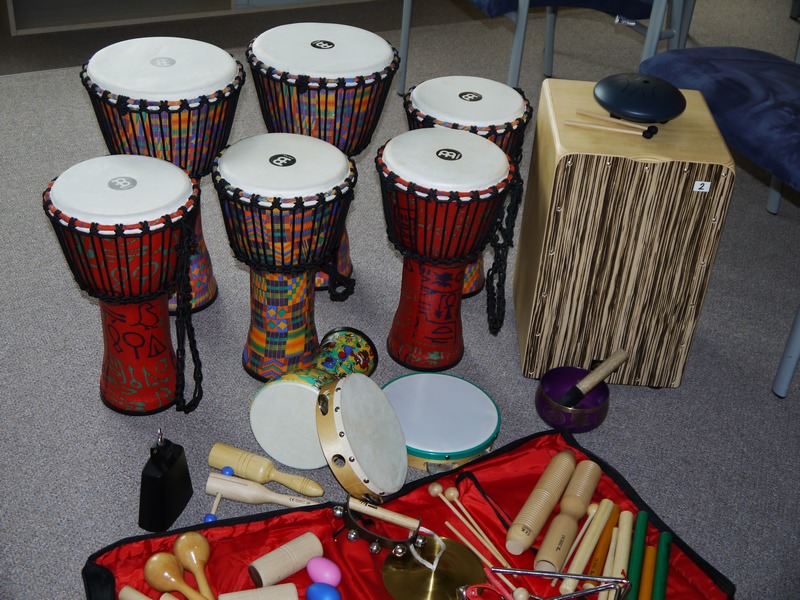 Ukázka hudebních nástrojů využívaných v rámci Muzikohrátek