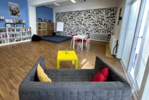 Odpočinková zóna a prostor pro přednášky