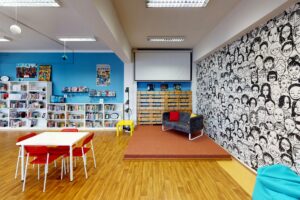 Odpočinková zóna a prostor pro přednášky